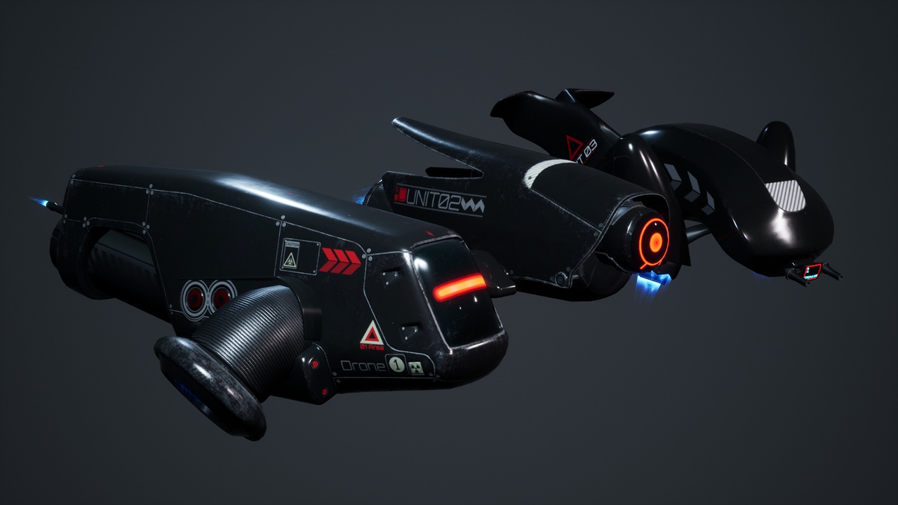 Media 1 for listing SciFi Playable Flying Drones