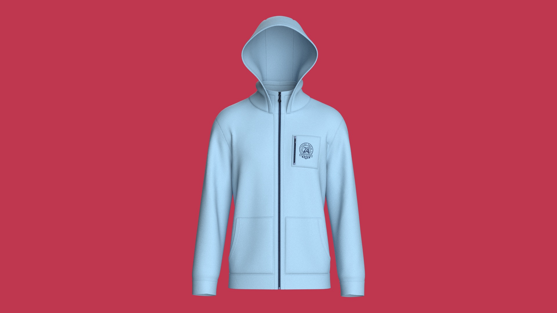 Media 1 for listing Men High Neck Zip - Up Hoodie | High Poly