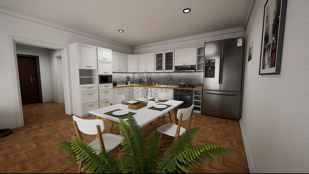 Modern White Apartment 제품 등록을 위한 미디어 1개