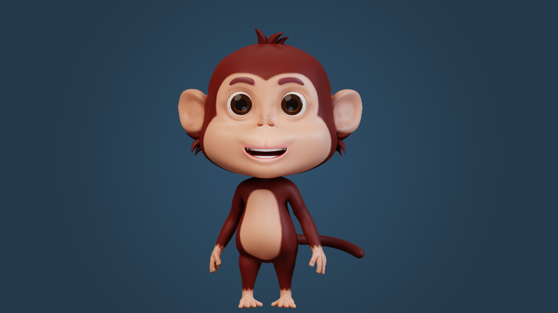 Cute Cartoon Monkey Rigged | Fab