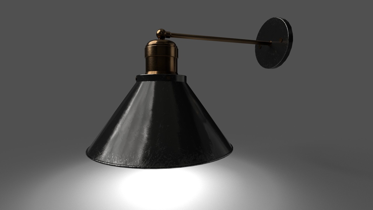 Media 1 for listing Old Industrial Wall Lamp