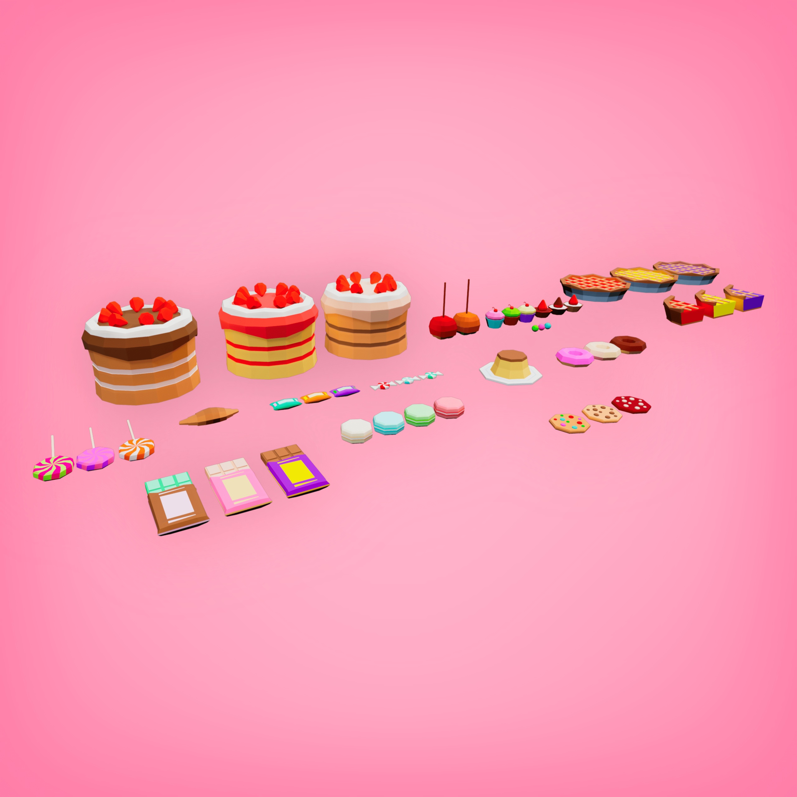 Media 1 for listing Low Poly Style Candy Asset Pack - Optimized For UEFN