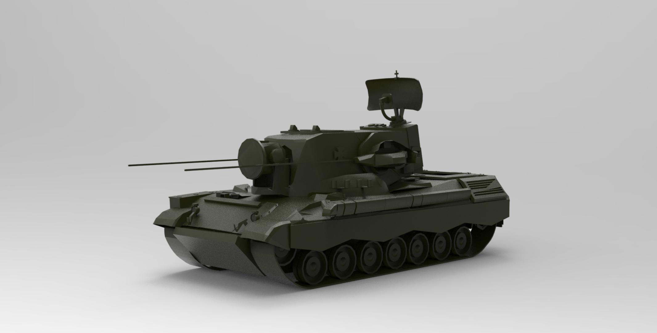 Faack Tank Flakpanzer Military Tank | Fab