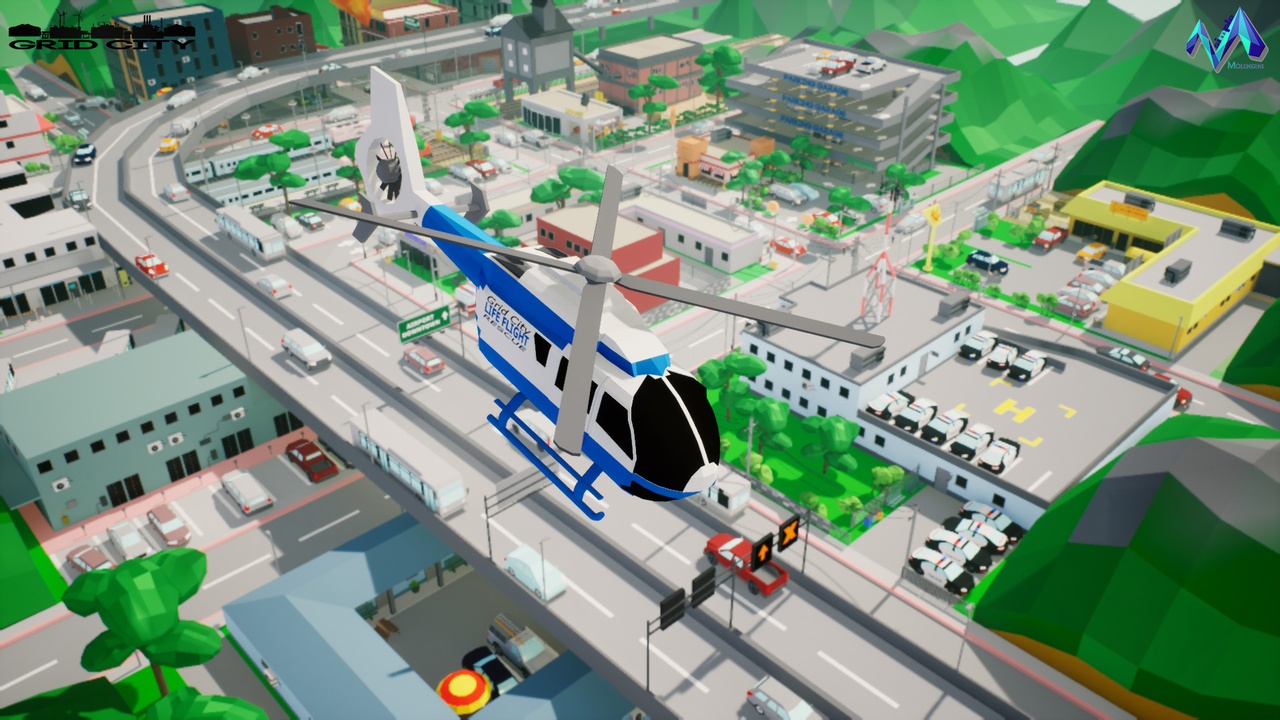 商品 Low Poly Grid City II. Environment 的媒体 1