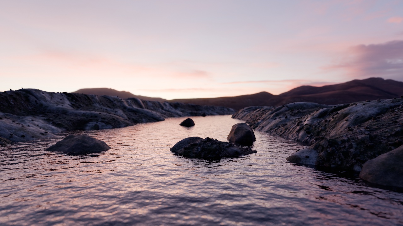 Rustic River Vr Realistic Evening River Environment with Textures | Fab