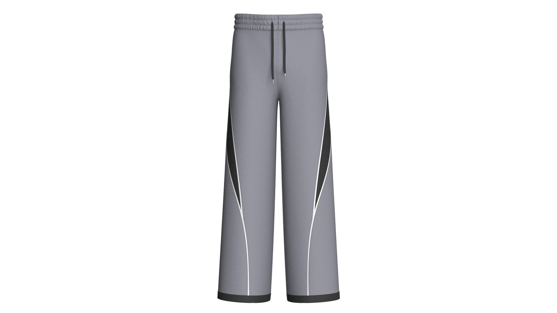 Media 1 for listing Men Curved Panel Wide - Leg Track Pants | High Poly