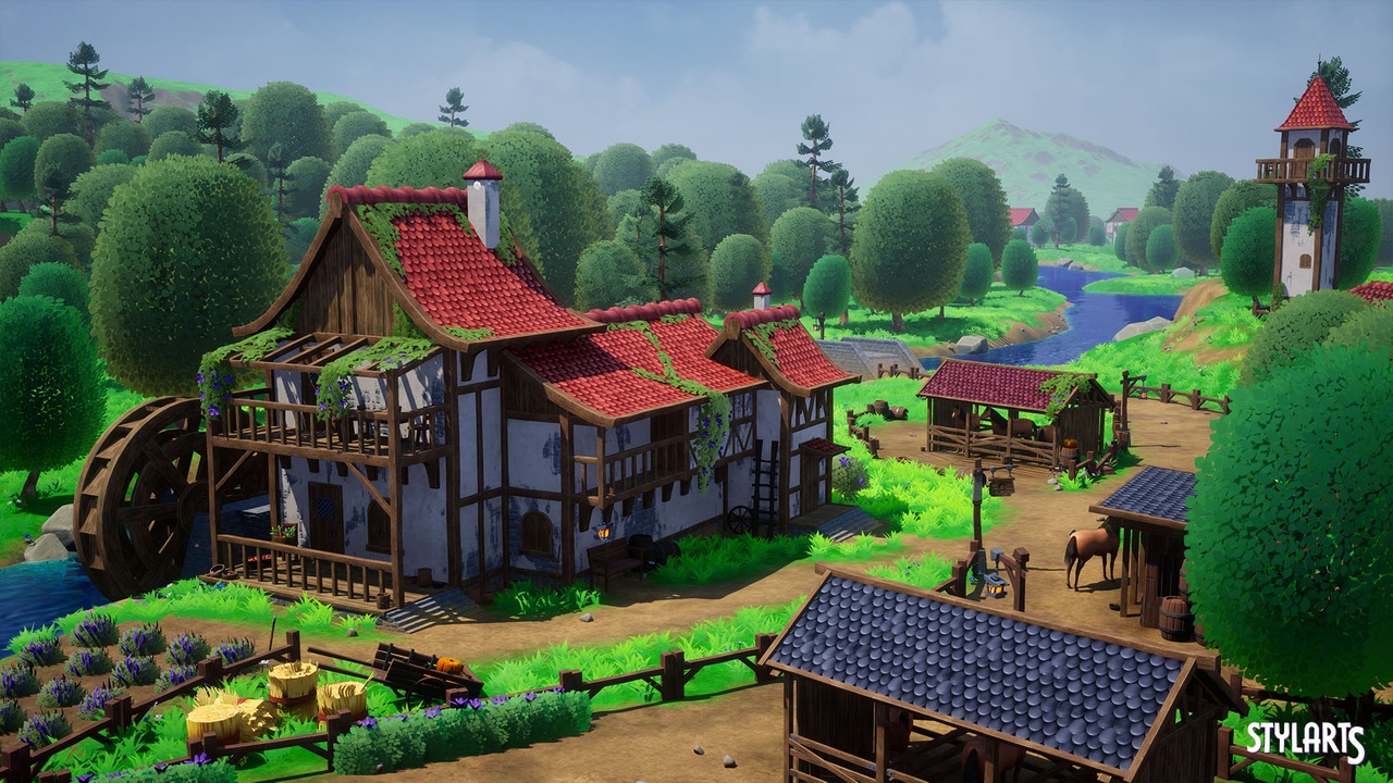 Media 1 for listing Stylized Countryside Life ( Stylised Country Village Village Village Stylized )