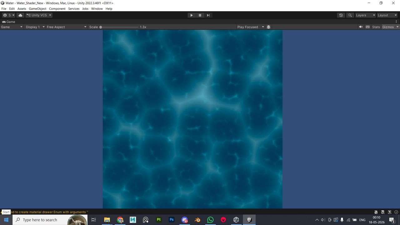 Media 1 for listing Stylized Procedural Water Shader URP Customizable Texture
