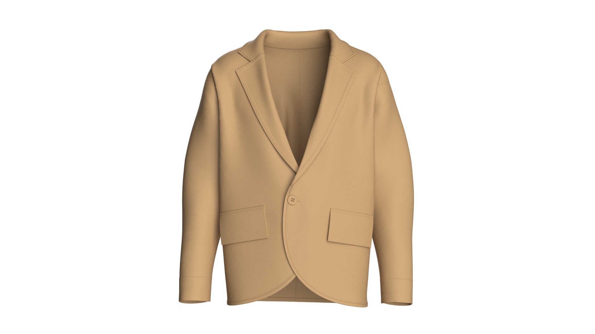 Media 1 for listing Men Relaxed Fit Blazer With Flap Pockets | High Poly