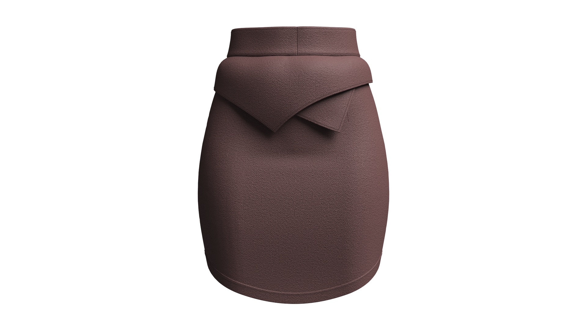 Media 1 for listing Girls Chocolate Brown Pencil Mini Skirt | High Poly