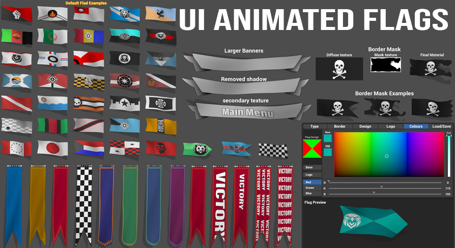 UI Animated Flags | Fab