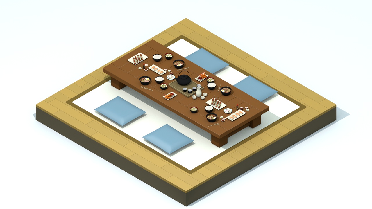 Media 1 for listing Isometric Japanese Food