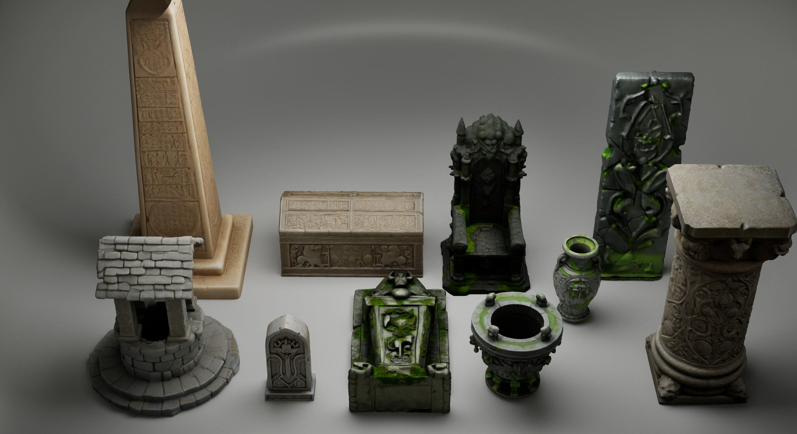 Media 1 for listing Ancient Ruins & Temple Pack 1 - Prop Bundle (Game-Ready PBR)