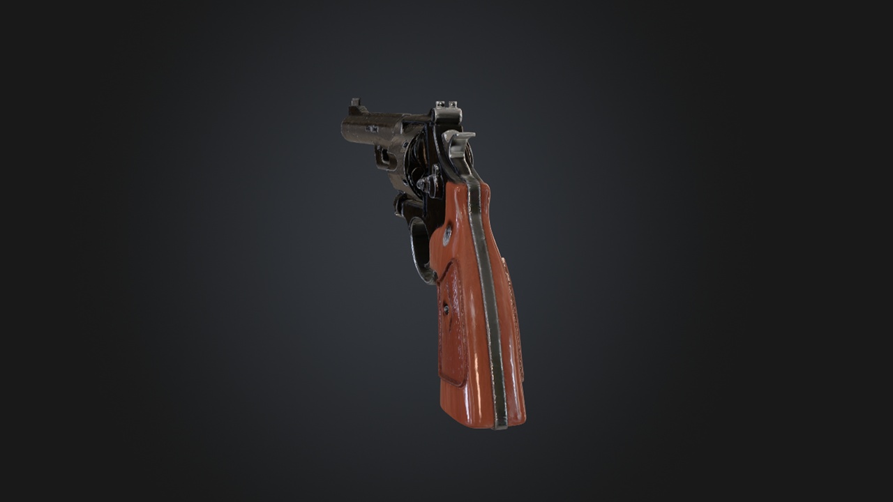 Media 1 for listing Chrome revolver with wooden grip