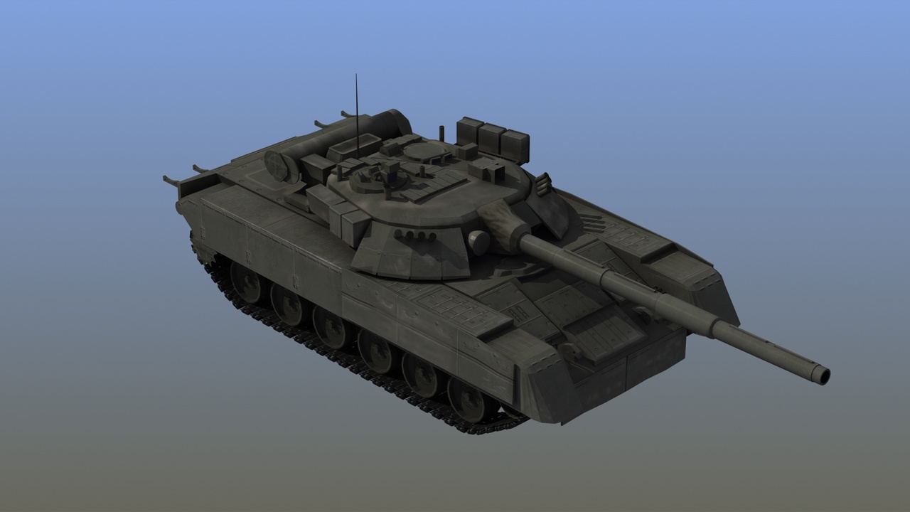 Media 1 for listing T-80U Game Ready Russian Main Battle Tank 3D Model