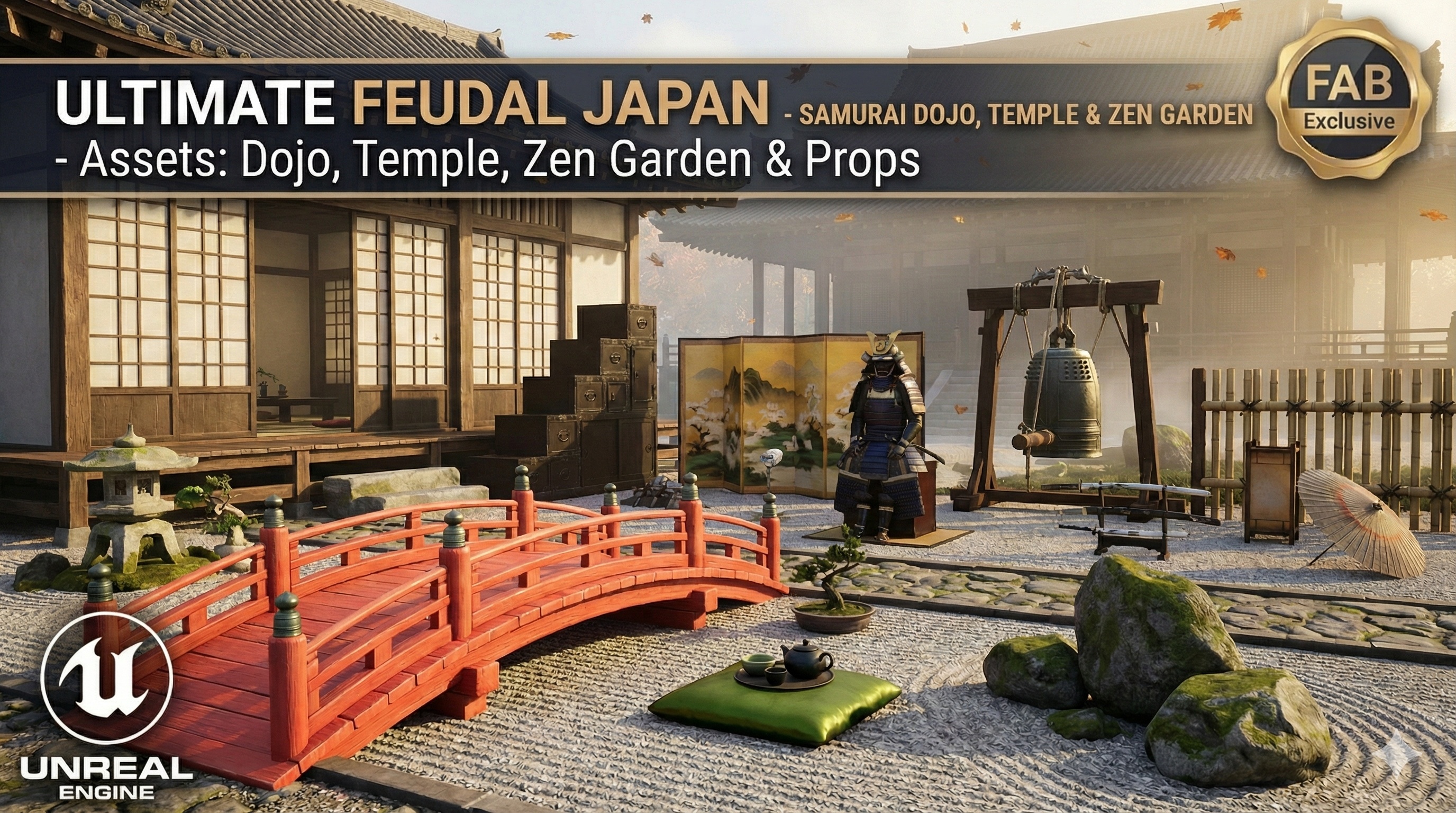 Ultimate Feudal Japan - Samurai Dojo, Temple & Zen Garden | Fab