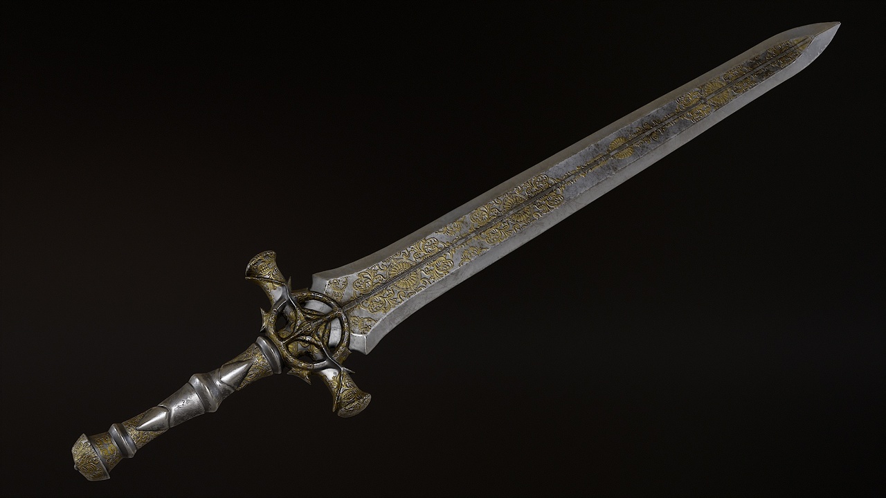 Media 1 for listing Ironveil Sword |  Fantasy Game Ready Weapon