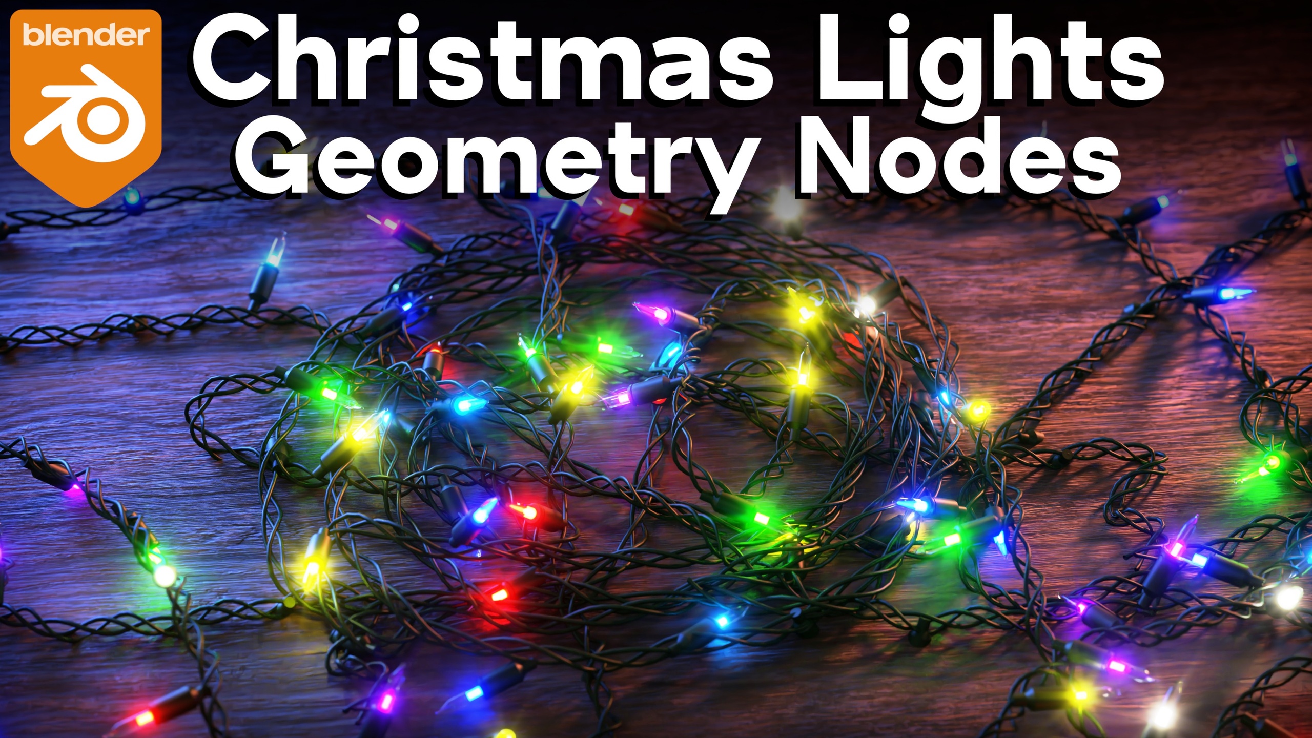 Media 1 for listing Customizable Christmas Lights - Geometry Nodes (Blender)
