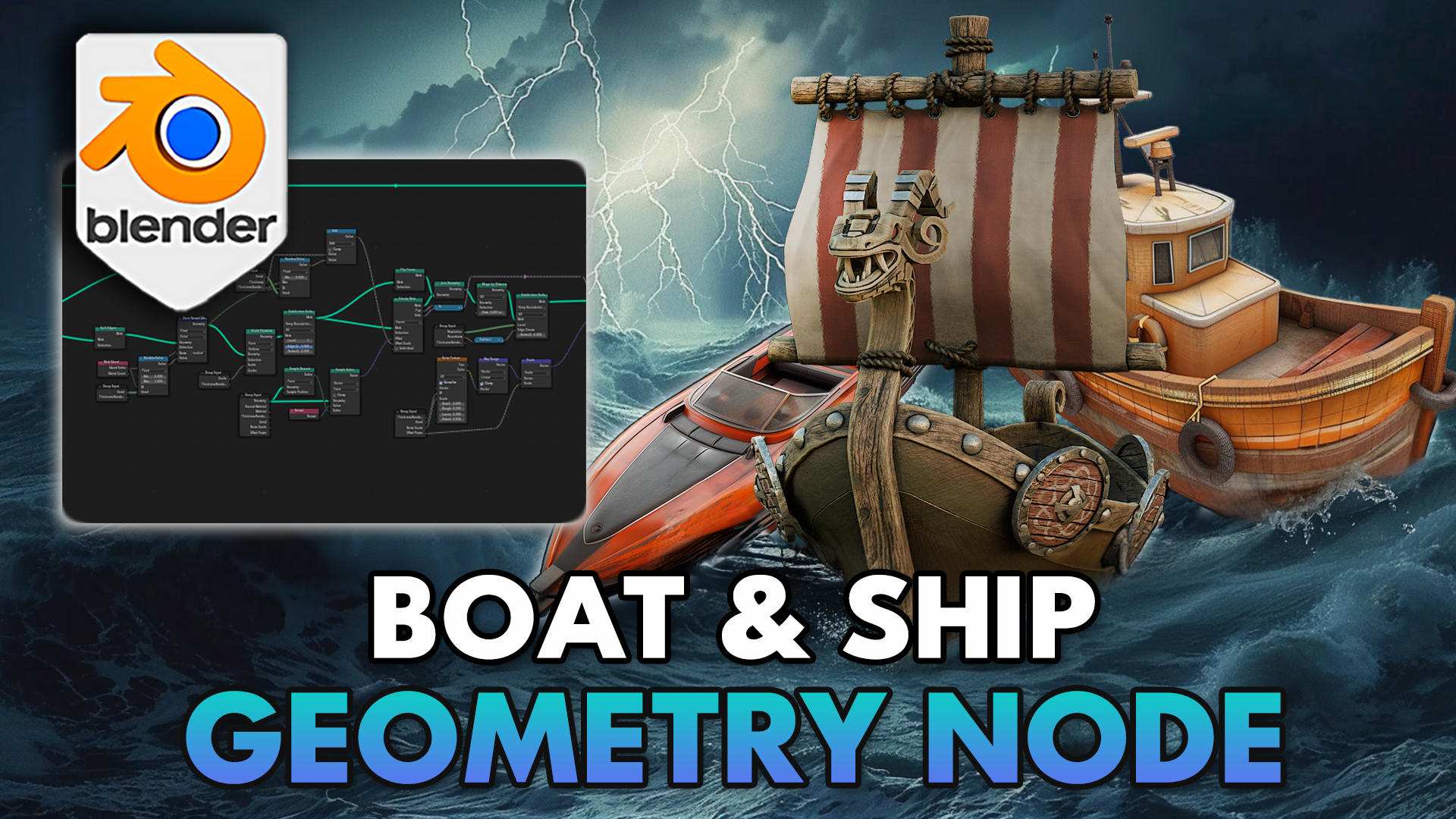 Boat & Ship Generator Blender Geometry Node | Fab