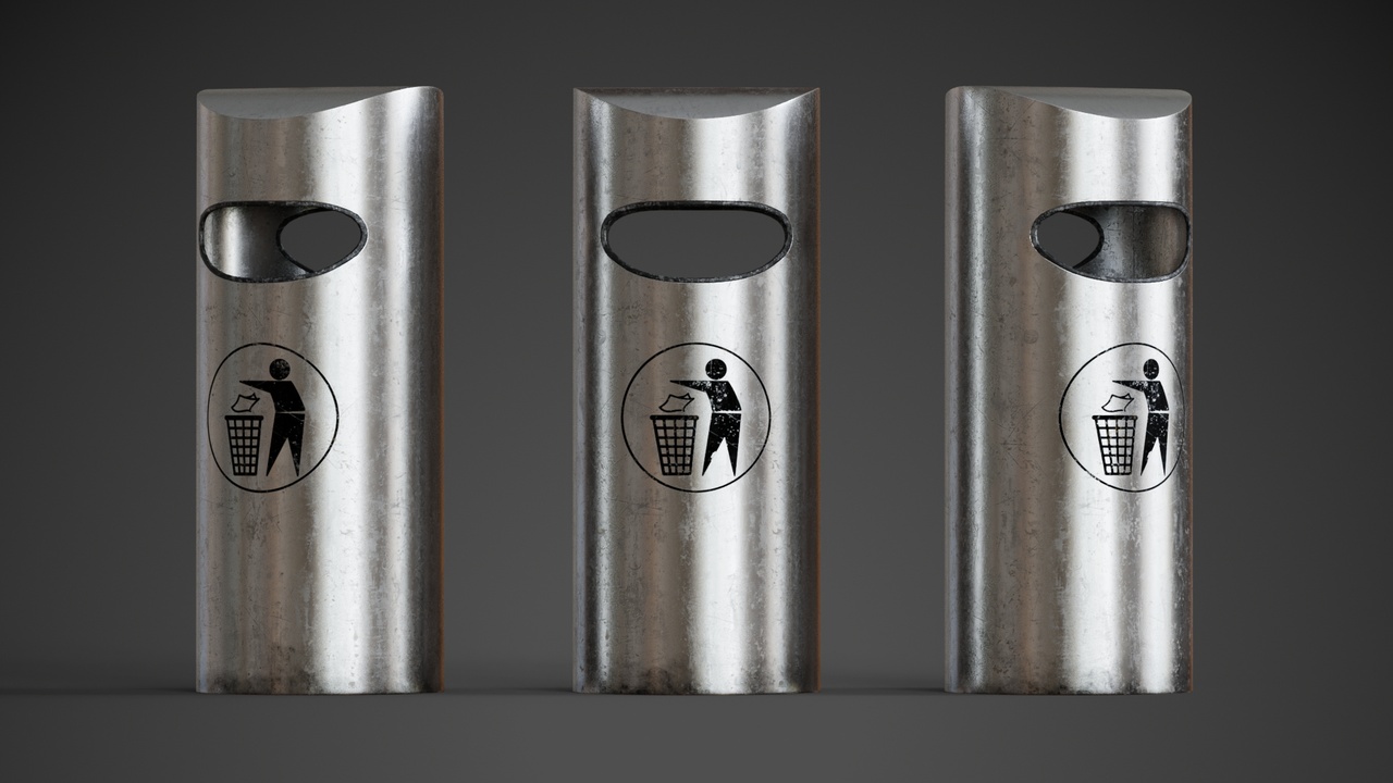 Media 1 for listing Street Trash Bin Game-Ready