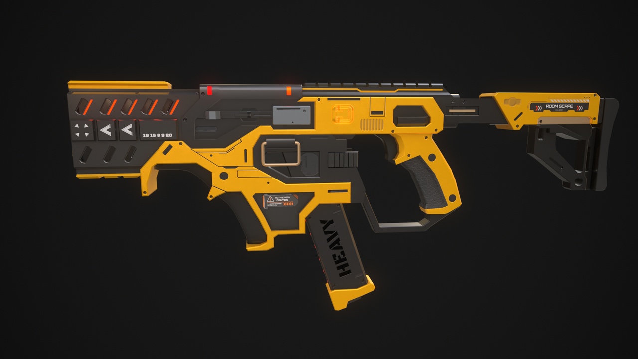 Media 1 for listing GUN ( Game ready asset ) Yellow version