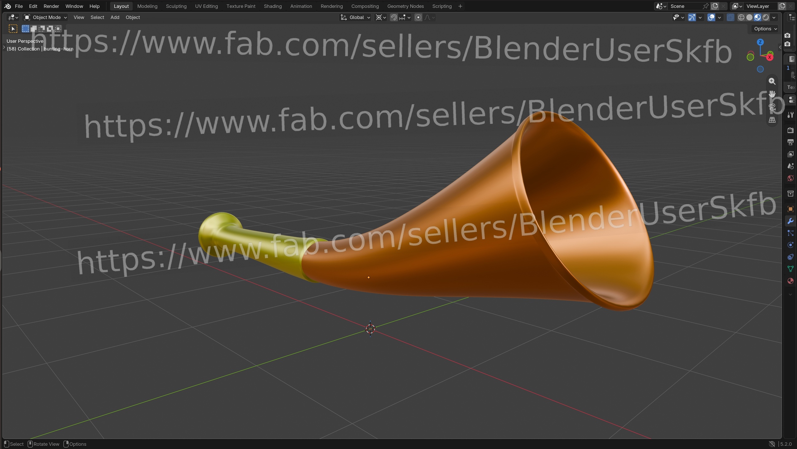 Media 1 for listing Hunting Horn (Printable)