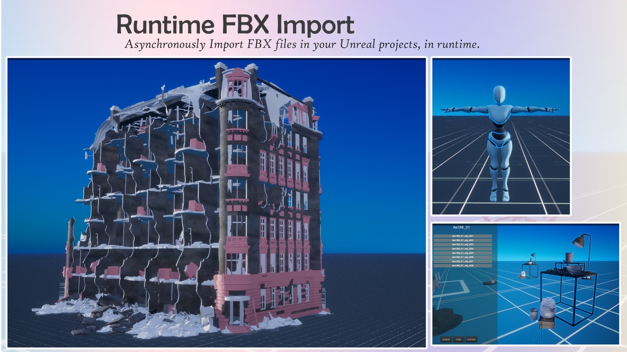 商品 Runtime FBX Importer 的媒体 1
