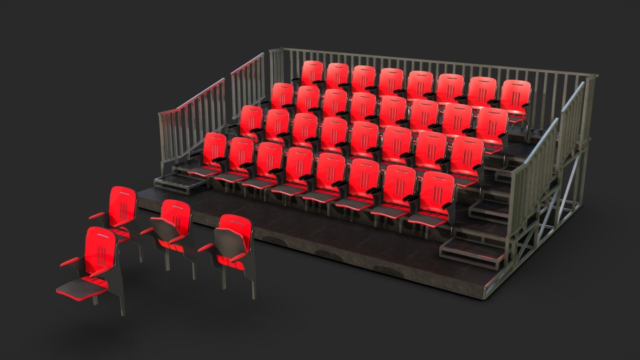 Media 1 for listing Stadium Seating / Bleachers Kitbash Pack
