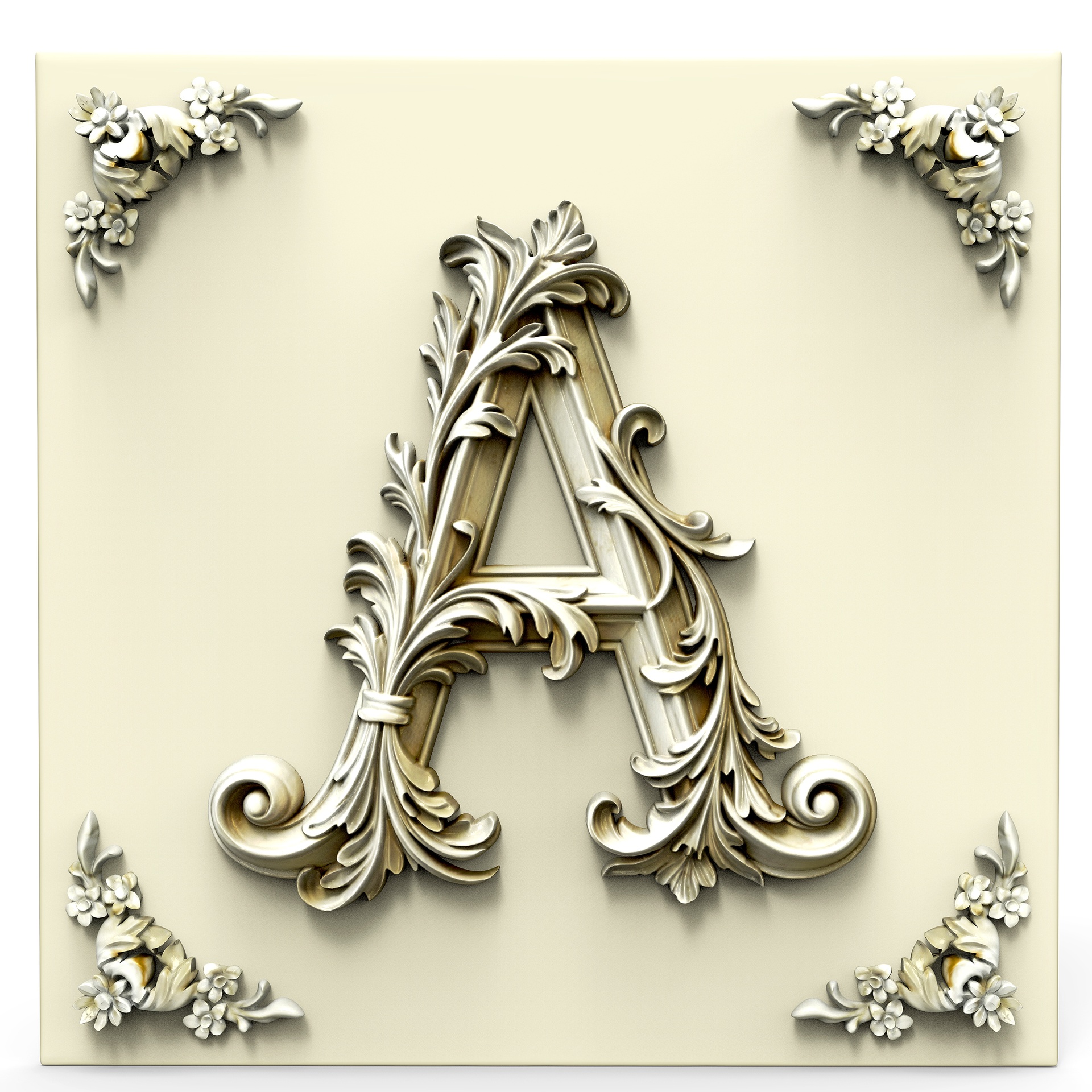 Media 1 for listing Elegant Ornamental Letter A
