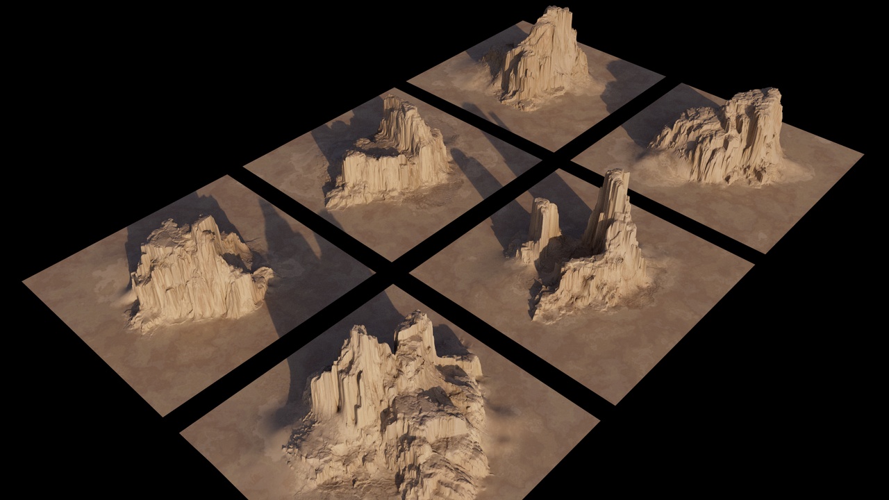 Media 1 for listing A collection of six steep hill mounds