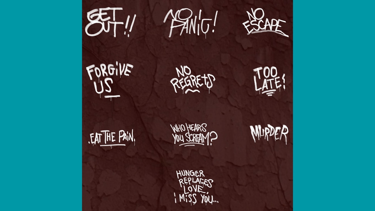 Media 1 for listing Horror phrases graffiti -01
