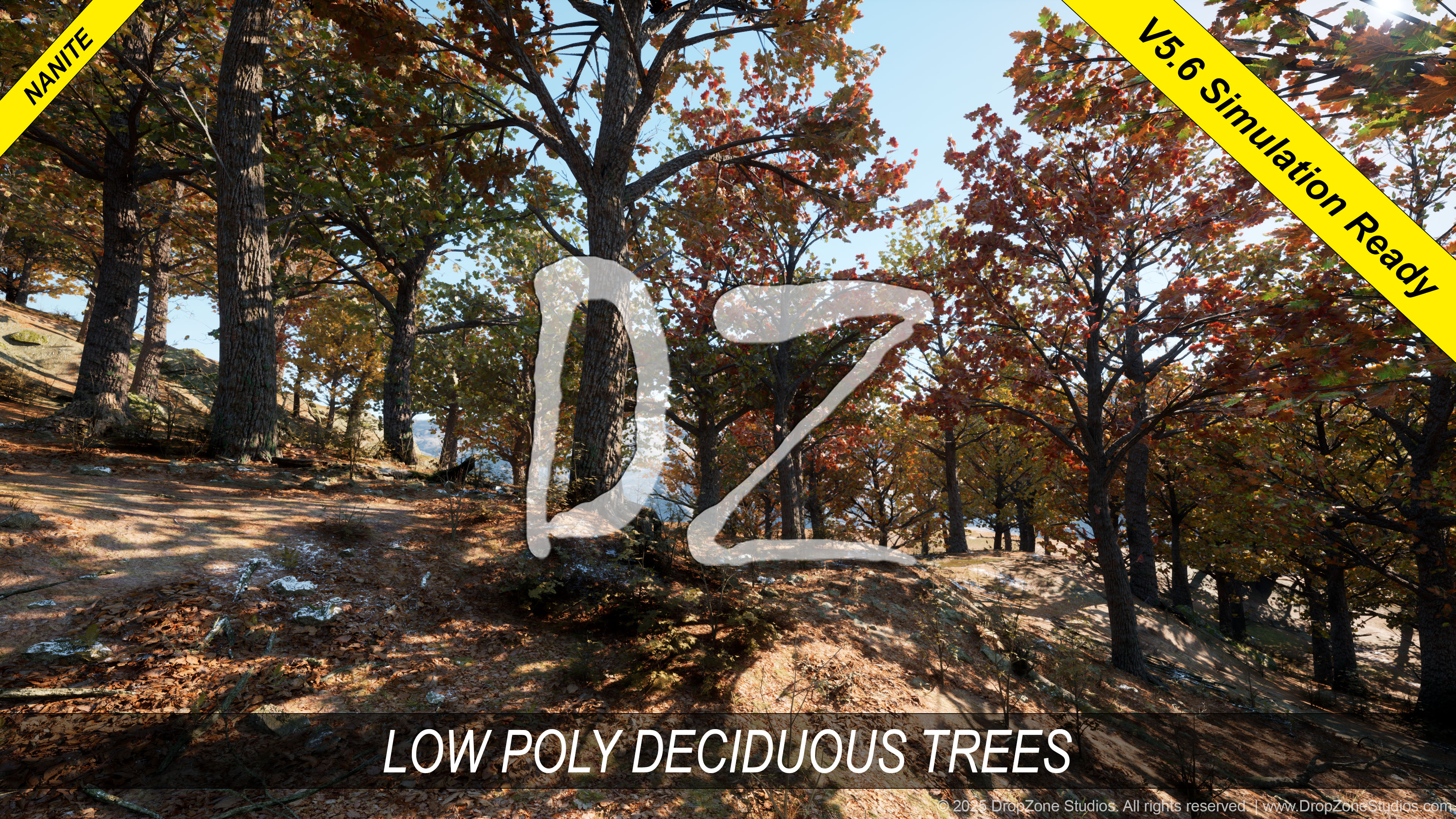 43 Trees DZ Trees - Low Poly Deciduous Trees (Oaks, Red Oaks and Maples) | Fab