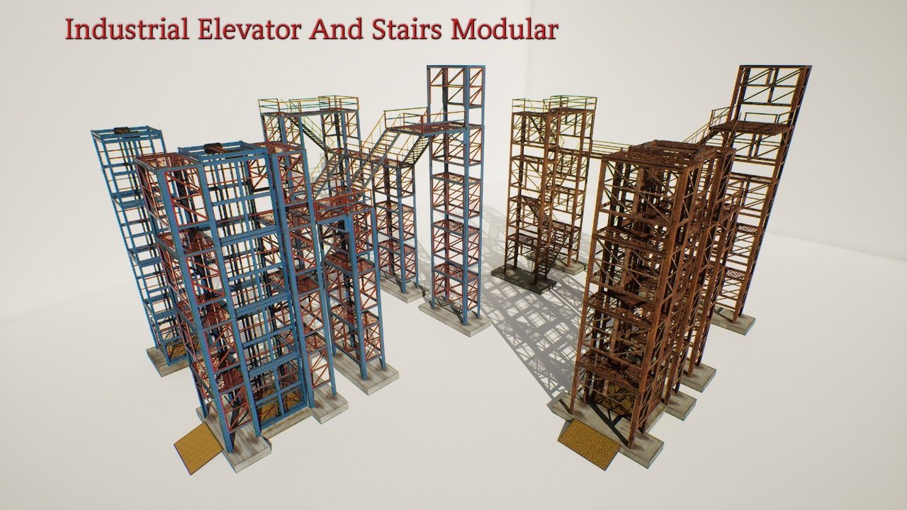 File multimediali per l'articolo Industrial Elevator And Stairs Modular: 1
