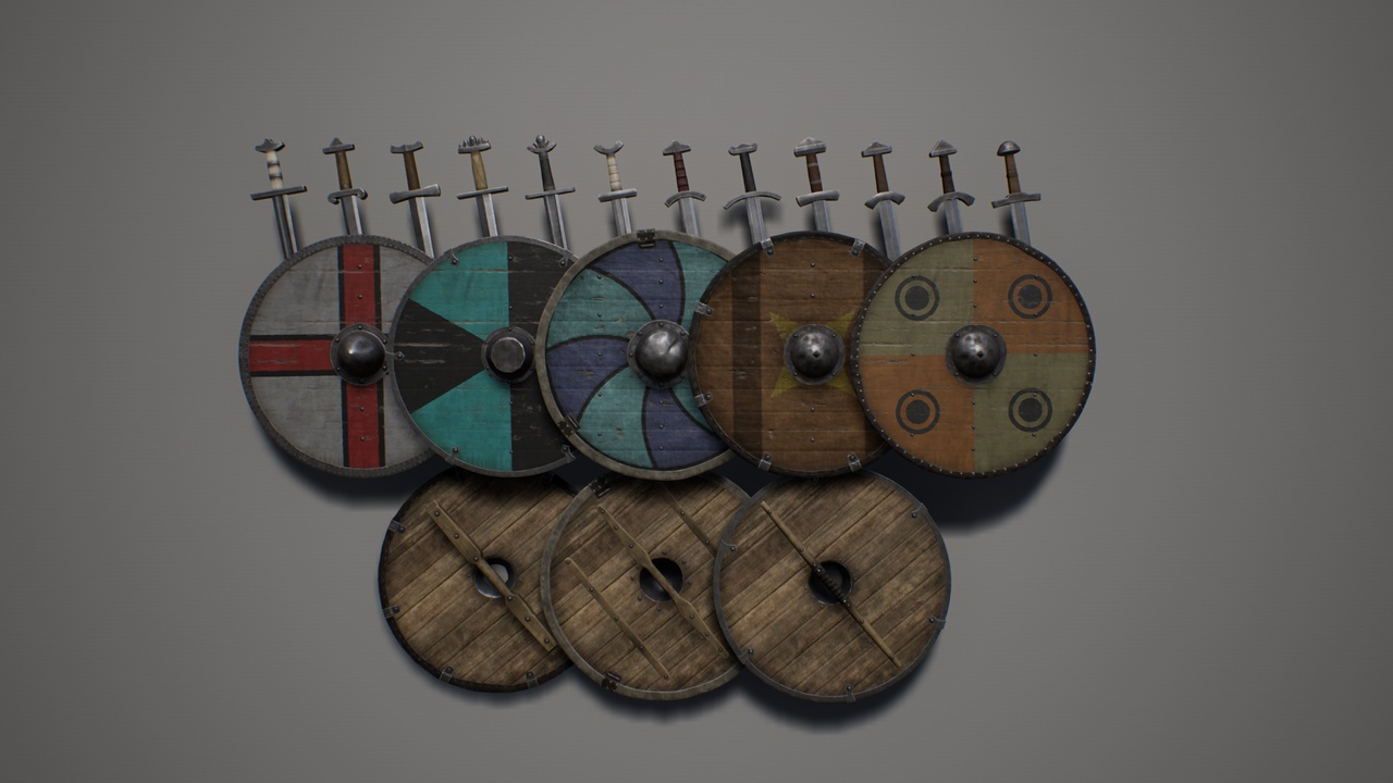 Media 1 for listing Modular Viking Shields and Swords