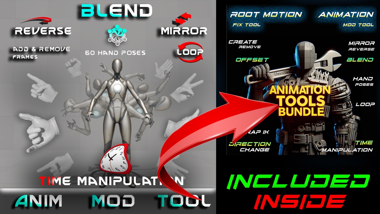 Media 1 for listing ANIM MOD TOOL [Animation Modifier: blend, mirror, reverse Animations and Mocap]