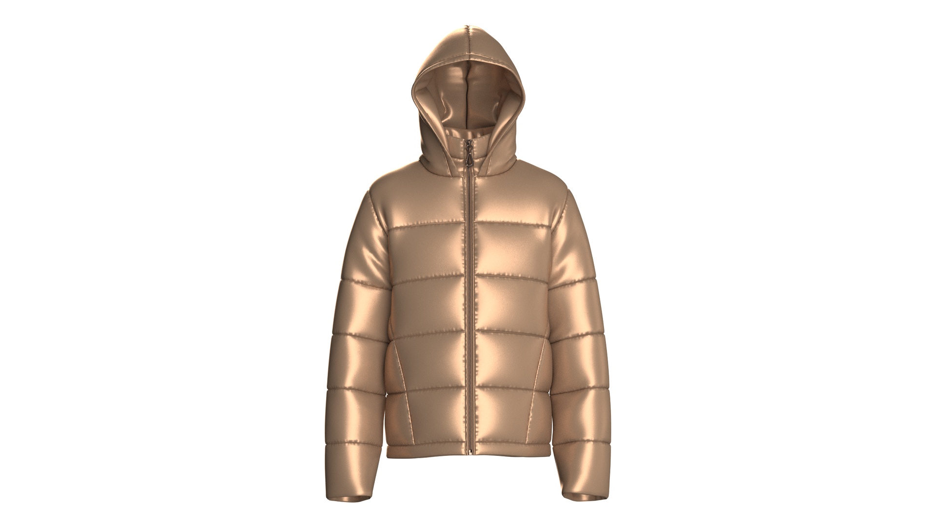Media 1 for listing Men Full-Zip Hooded Puffer Jacket | High Poly