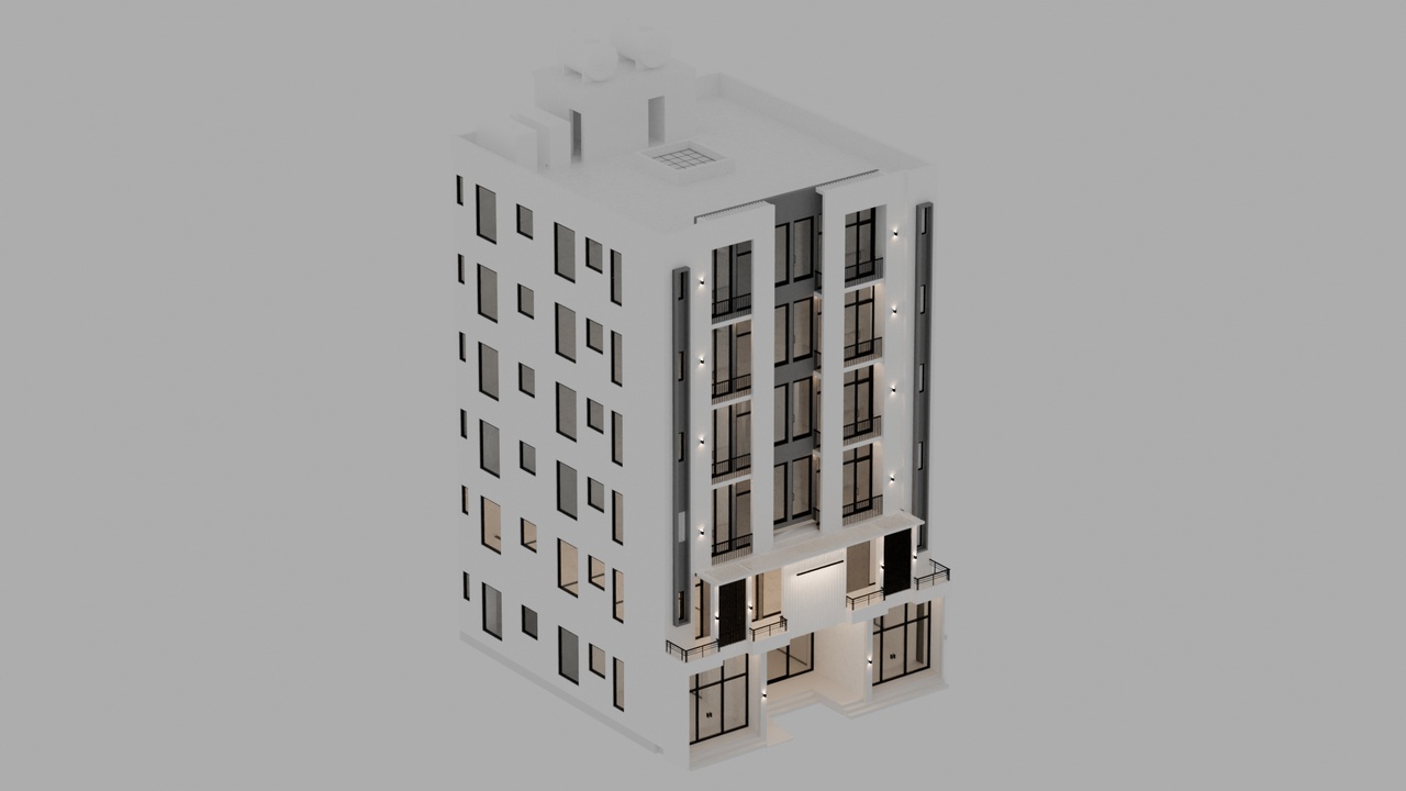 Media 1 for listing Modern Multi-Story Residential Apartment - Contemporary Architecture Building