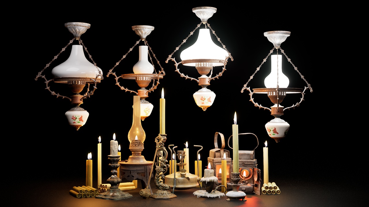 Media 1 for listing Candles and Lamps Set