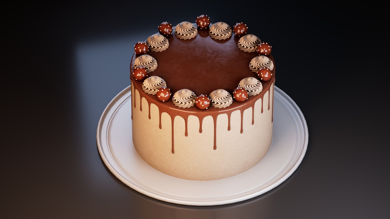 Media 1 for listing Realistic Chocolate Drip Cake