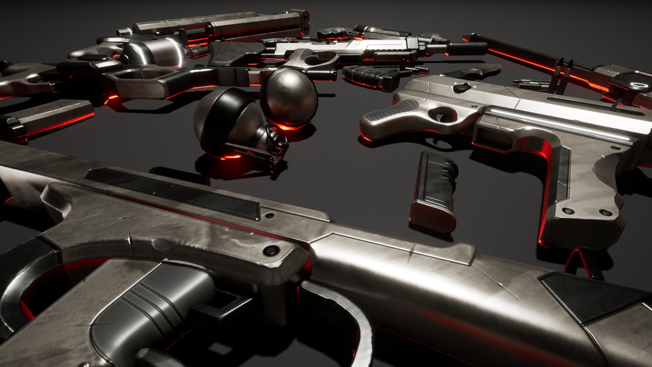 Media 1 for listing Stylized PBR Guns Pack