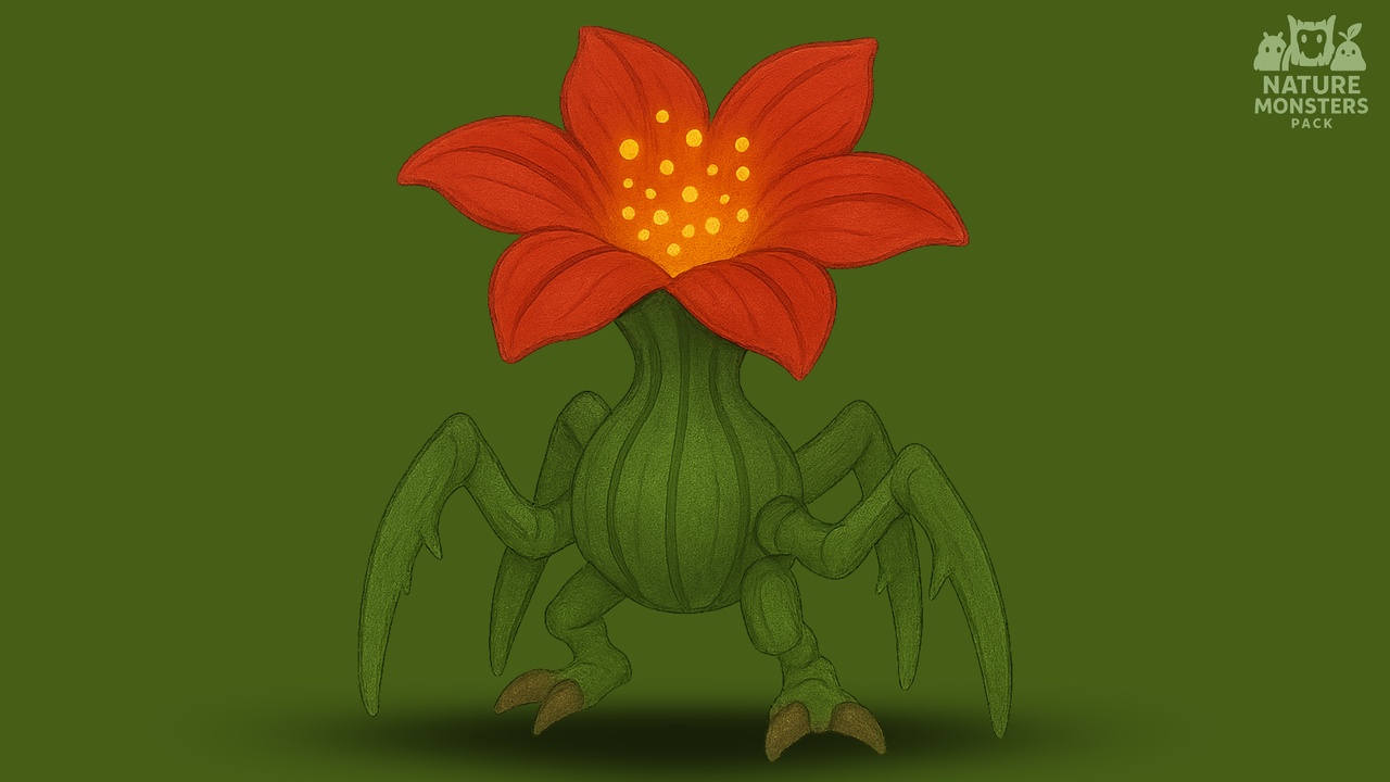 Multimedia 1 dla listy Stylized Poison Flower | Nature Monster Pack