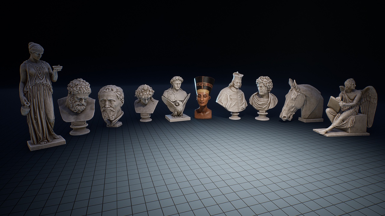 Media 1 for listing Statues set 01 Ancient sculptures