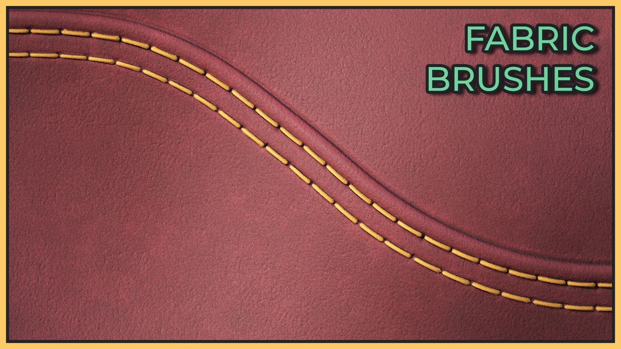 Media 1 for listing 18 fabric brushes for Zbrush / Stitch / seam / cloth / +alpha