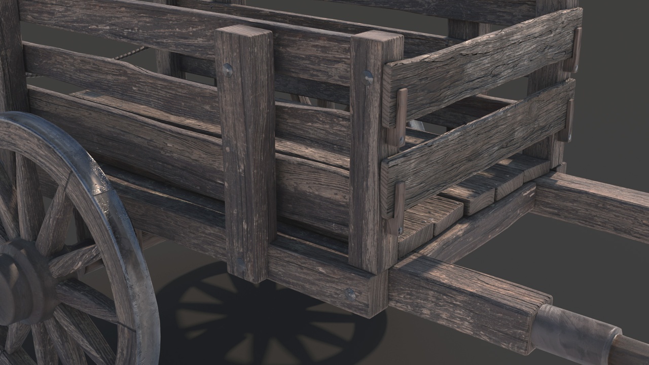 Media 1 for listing Medieval Cart - Game Asset | PBR | Low-poly |
