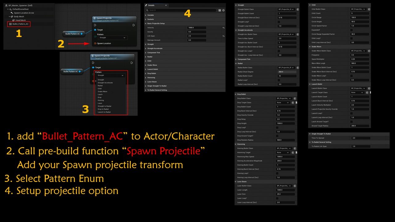 Media 1 for listing Bullet Hell Pattern Actor Component