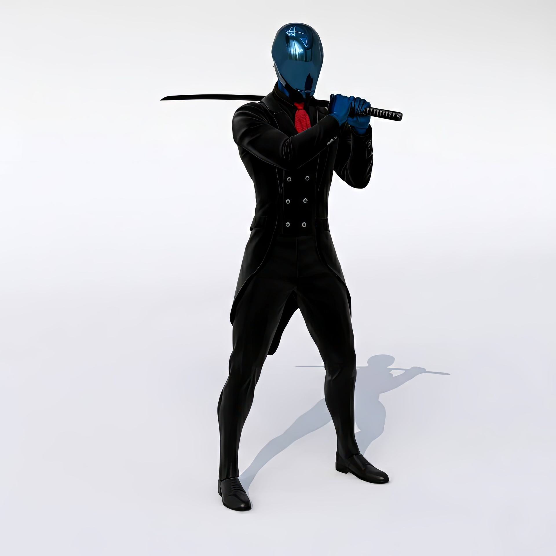 Media 1 for listing Cyber Blade Gentleman – Futuristic Katana Character