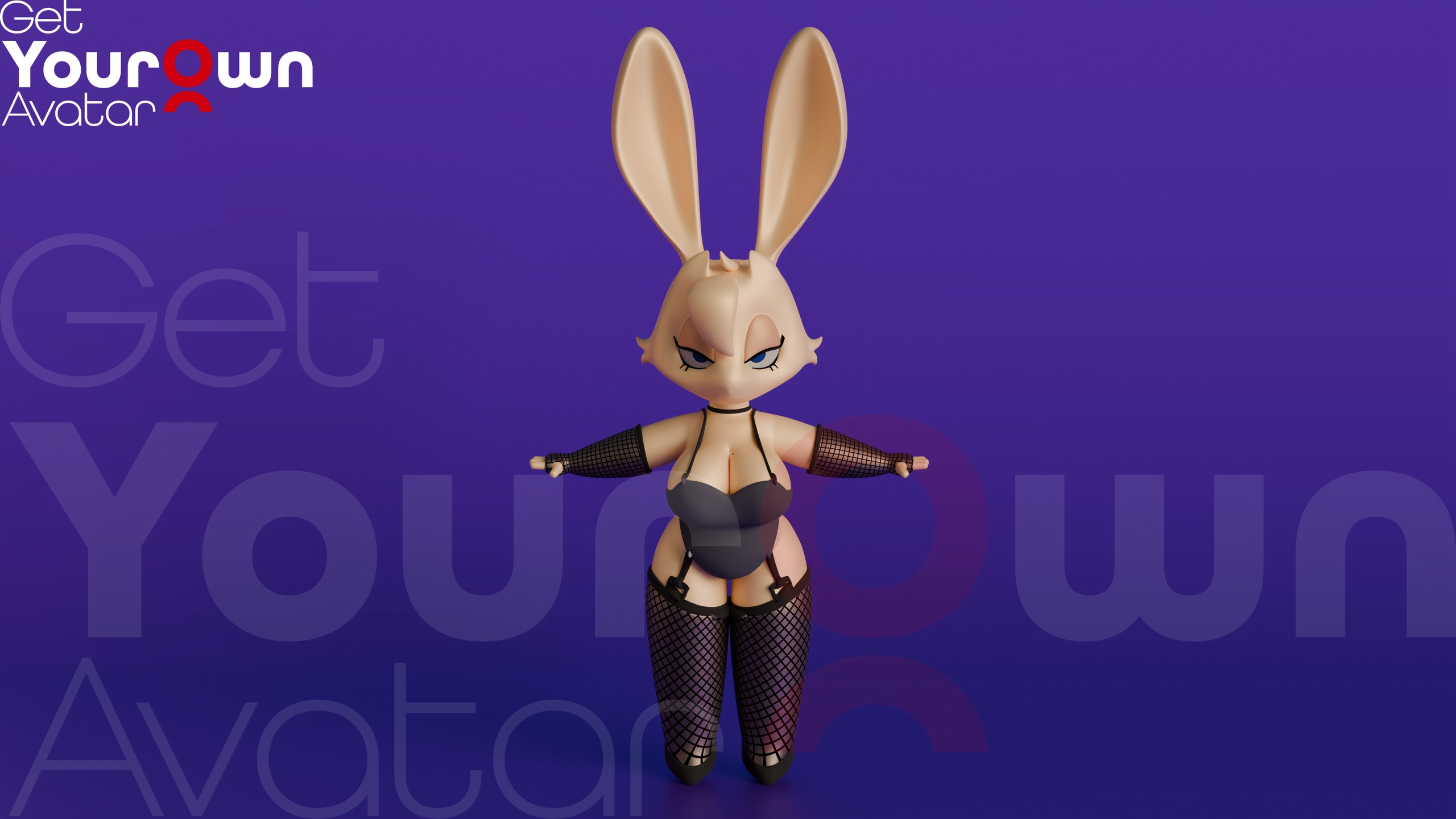 Medium 1 für Eintrag Bunny Luna – Rigged 3D Character for Blender Animation
