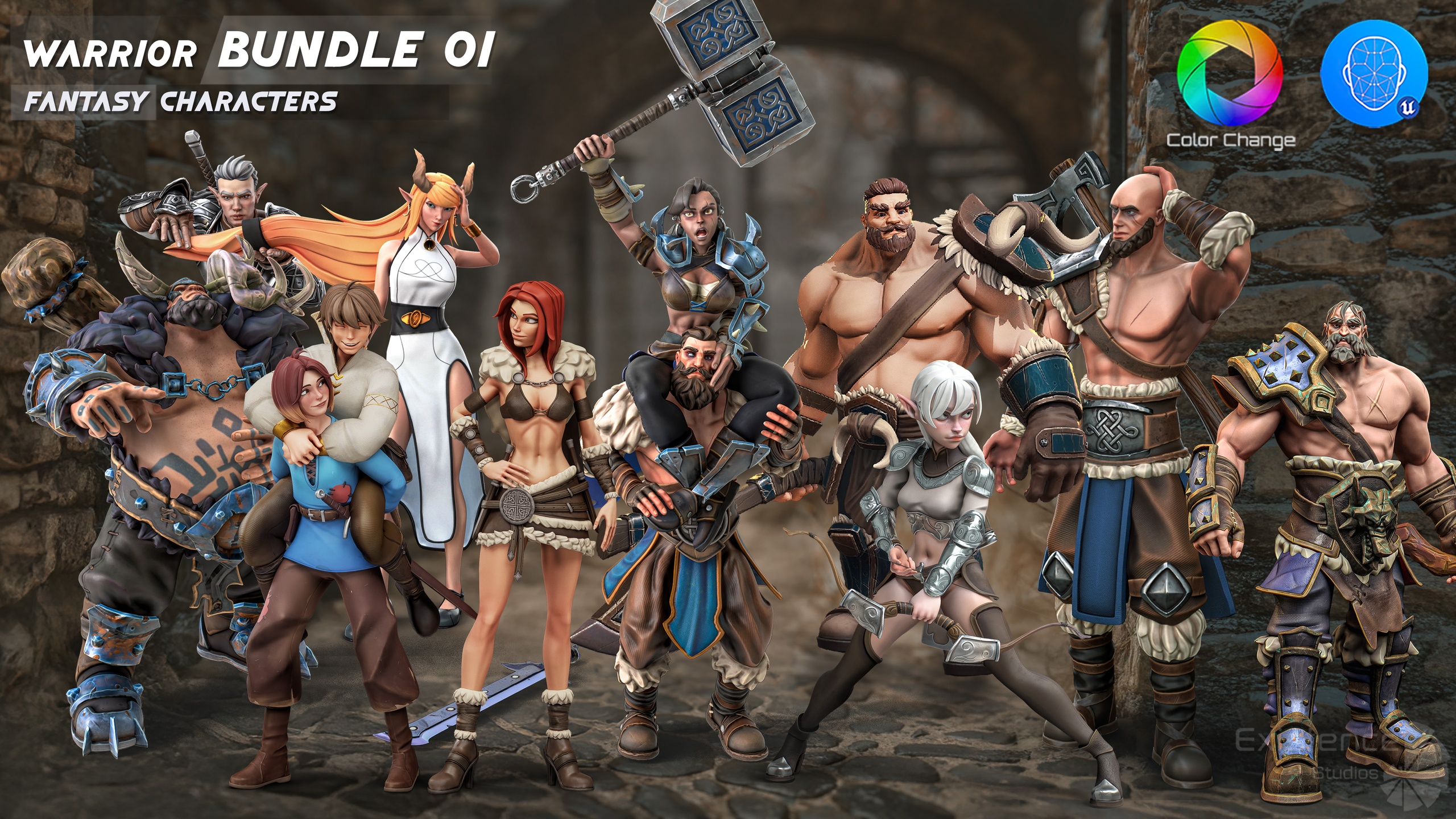 Media 1 for listing Creatures and Characters - 24x - Stylized Fantasy Mega Bundle Collection