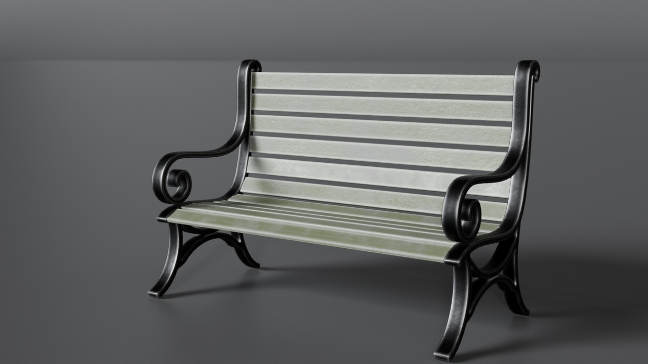 Media 1 for listing Cast Iron Park Bench