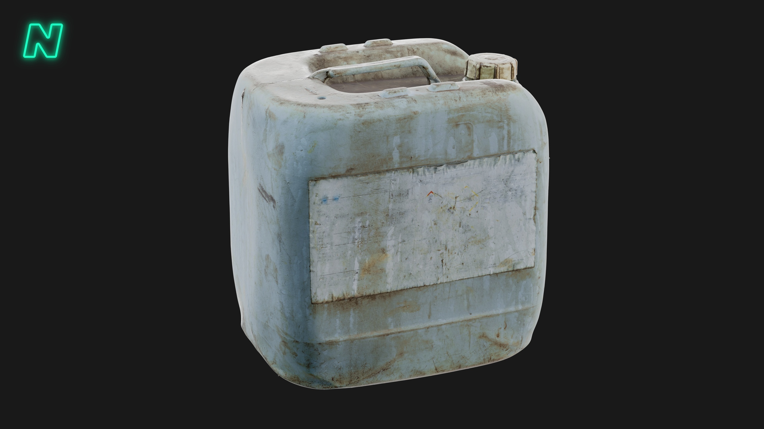 Media 1 for listing Plastic Jerrycan 04 - Old Plastic Container